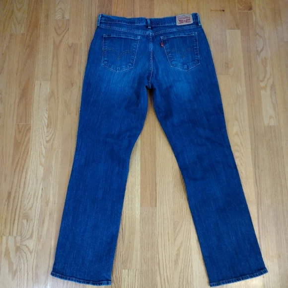 Levi's 505 Straight Leg Jeans Size 10 New Dark Wash - Picture 4 of 5